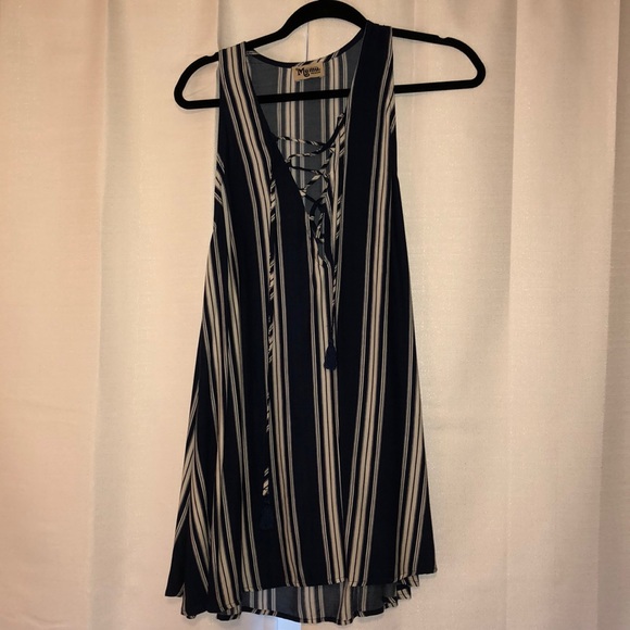 Show Me Your Mumu Blue Striped Dress - Picture 2 of 4